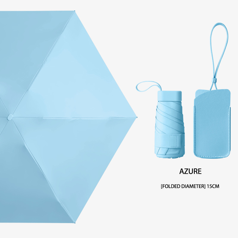 Travel-Friendly UV Shielding Umbrellas Versatile Six-Piece Collapsible Design for Rainy Days and Sunshine