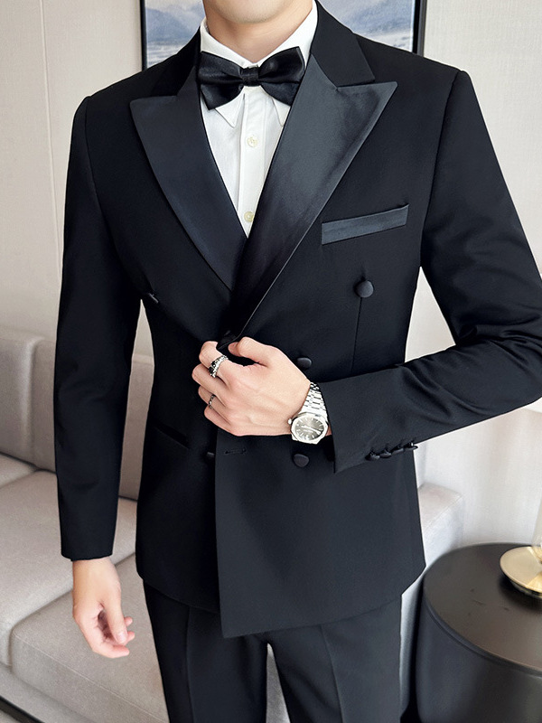 S1224Groom suit men's three piece wedding suit business formal suit