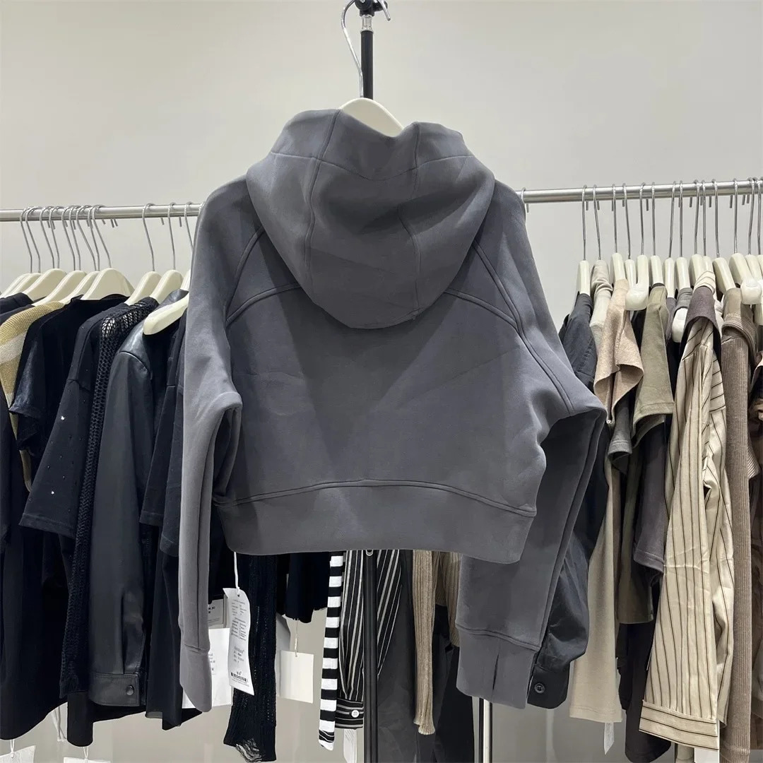 Spring and summer long sleeved hooded sweater loose Korean short zipper thin cardigan jacket 9 non Luluka 241223