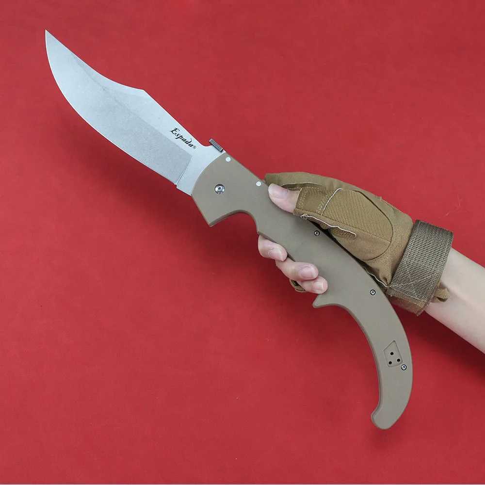 Espada L/XL Cold Folding Tactical Knife AUS10A Steel Large Outdoor Military Hunting and Survival Multi purpose Mens Tool Knife X241225