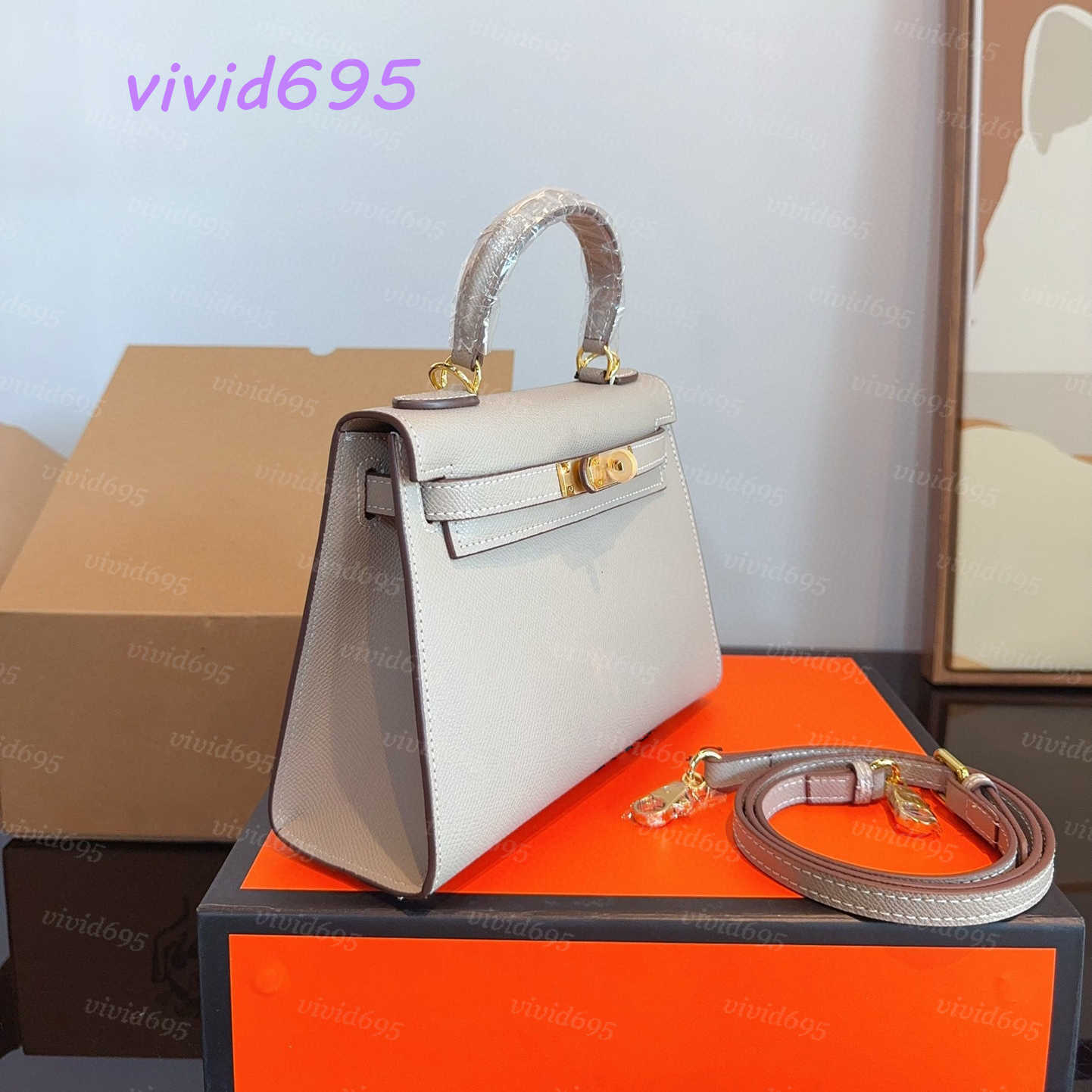 TOP Quality Bag Second Generation Bags Designer Handbag Woman Genuine Leather Orange Black Crossbody Shoulder Female Purse Lady Tote Bag With Lock And