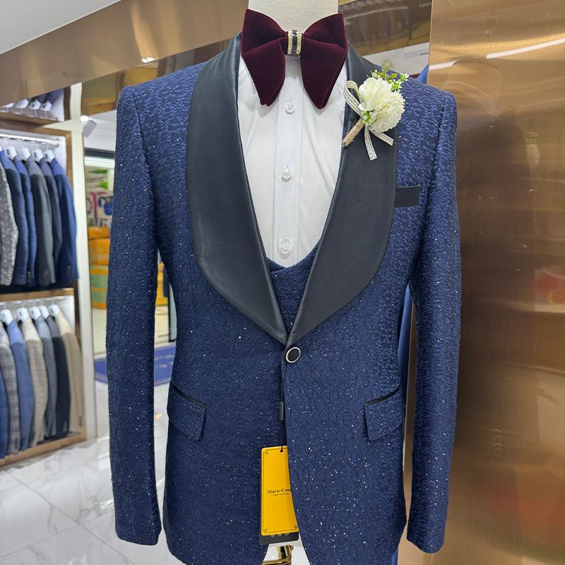 F1224Cross-border men's casual fashion slim groom wedding dress suit