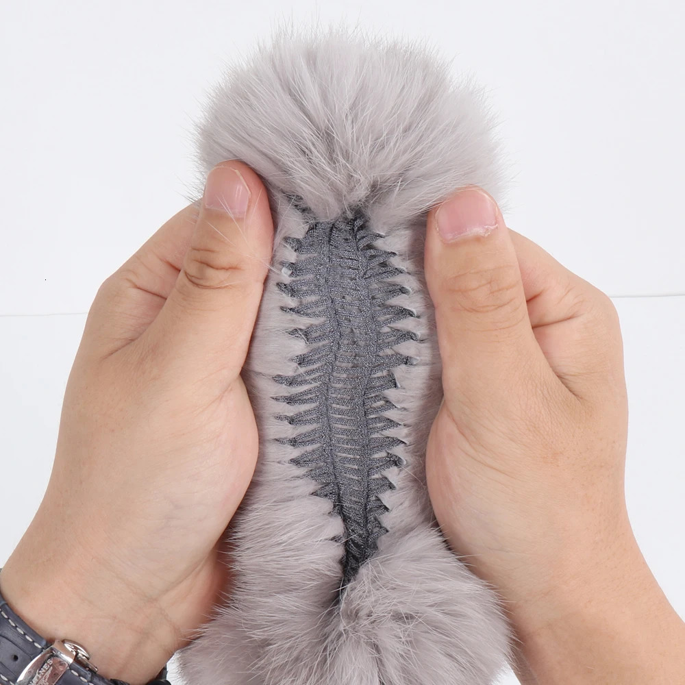 Arrival Female Natural Rabbit Fur Gloves Knitted Warm Real Rex Rabbit Fur Mittens Women Winter Outdoor Rex Rabbit Fur Gloves 241225