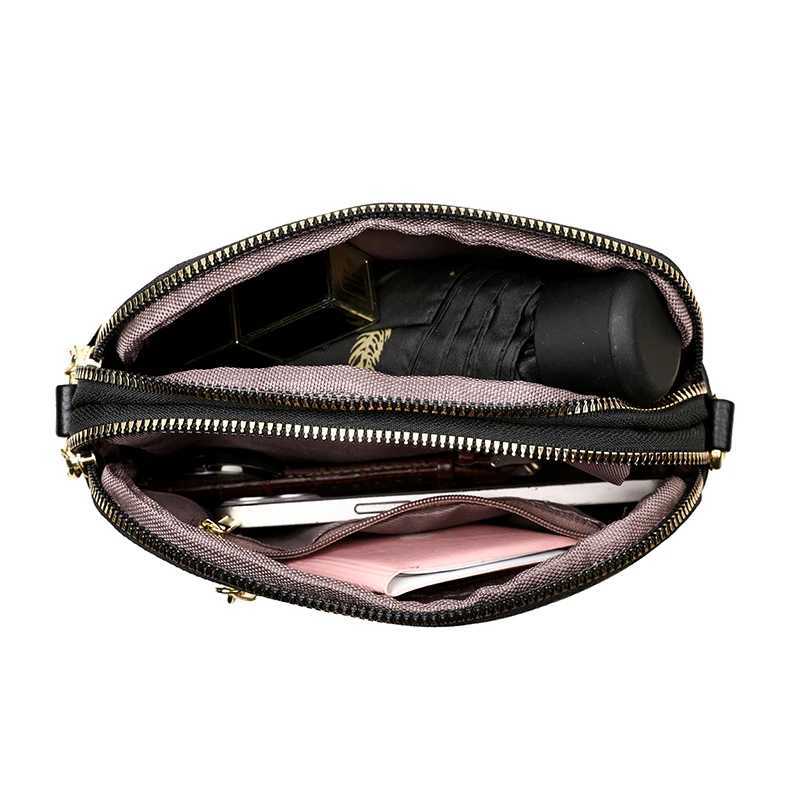 2024 New Fi Solid Color Womens Crossbody Bag Authentic Soft Leather Women Shoulder Bags Luxury Female Handbag Wallet SacXJ241225