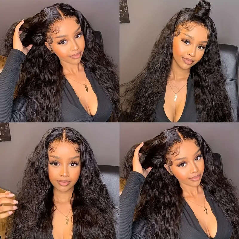 13 * 4 Front Lace Wig Women's Medium Split Large Wave Long Curled Hair Natural Full Headset Kq1 Kq1