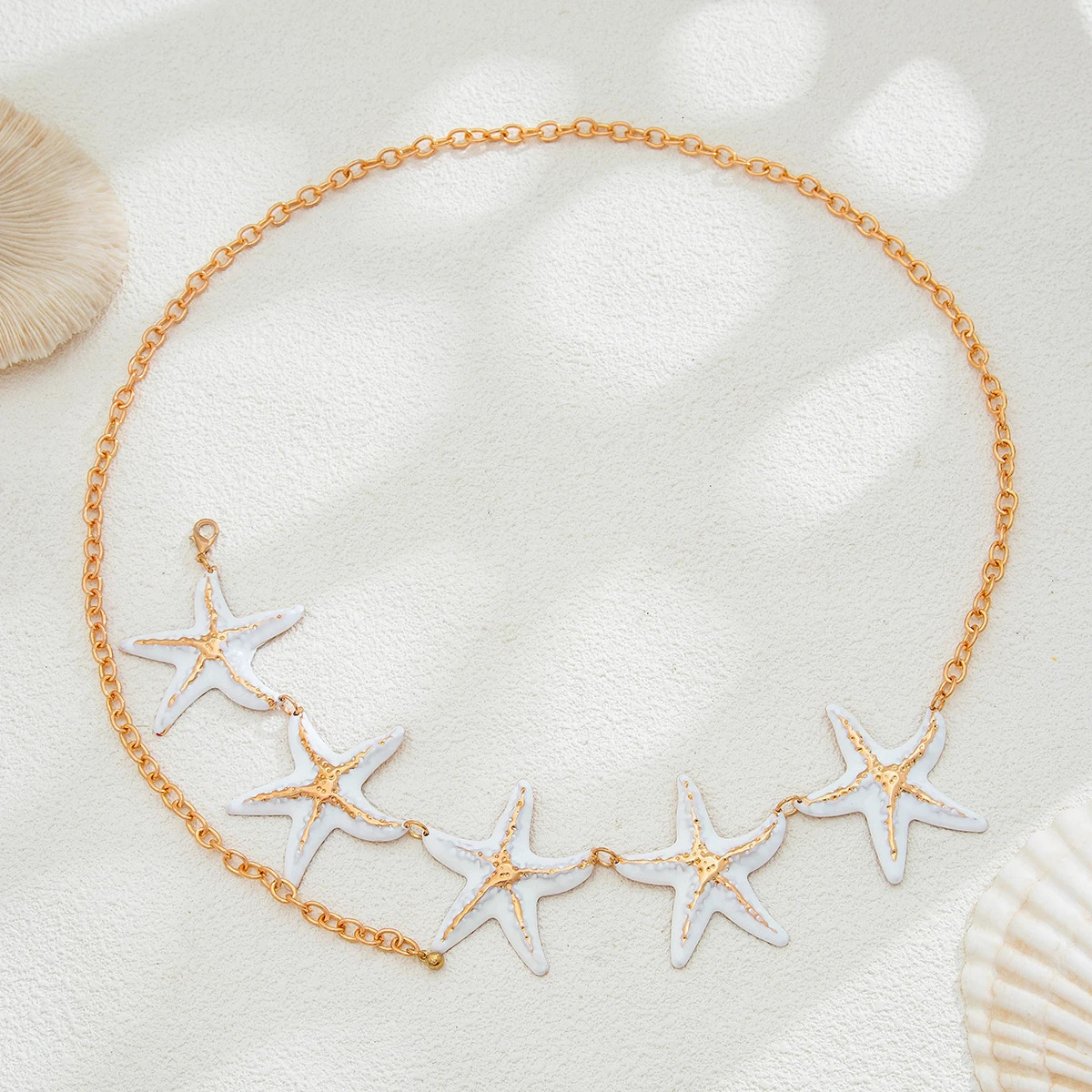 KunJoe Sexy Creative Beach Starfish Waist Chain for Women Bohemian Star Belly Chain Summer Body Jewelry Bikini Dress Belt 241225