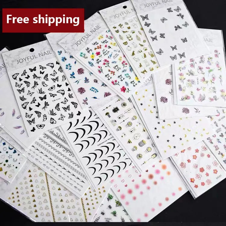 50 PCS Random Stickers for nails Press on nails nail art Decoration manicure supplies 241225