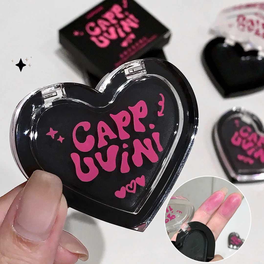 Cappuvini Heart Shape Ber Cream Black Crystal B Balm Temperature Change B Gel Makeup Pink Cheek Tint Rouge PaletteXJ241225