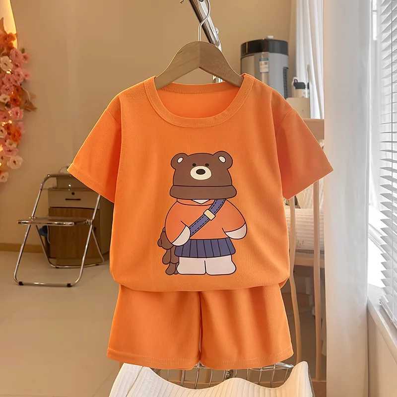 Clothing Sets Summer Baby Boy Clothes Set Children Girl Cartoon Print T-shirts Shorts 2pcs Suit Kid Fashion Top Bottom Outfits TracksuitY241225WUD7