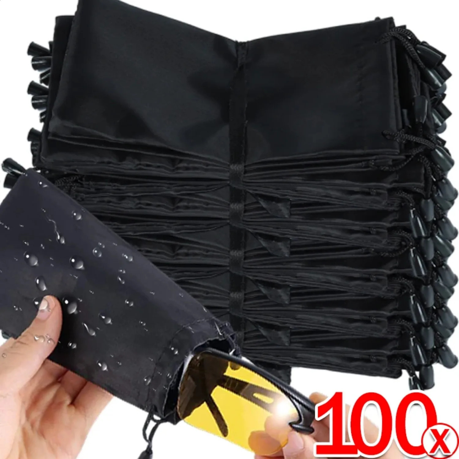 1-100pcs Portable Soft Cloth Waterproof Sunglasses Bag Microfiber Dust Storage Pouch Glasses Carry Bag Eyewear Case Container 241224wwww