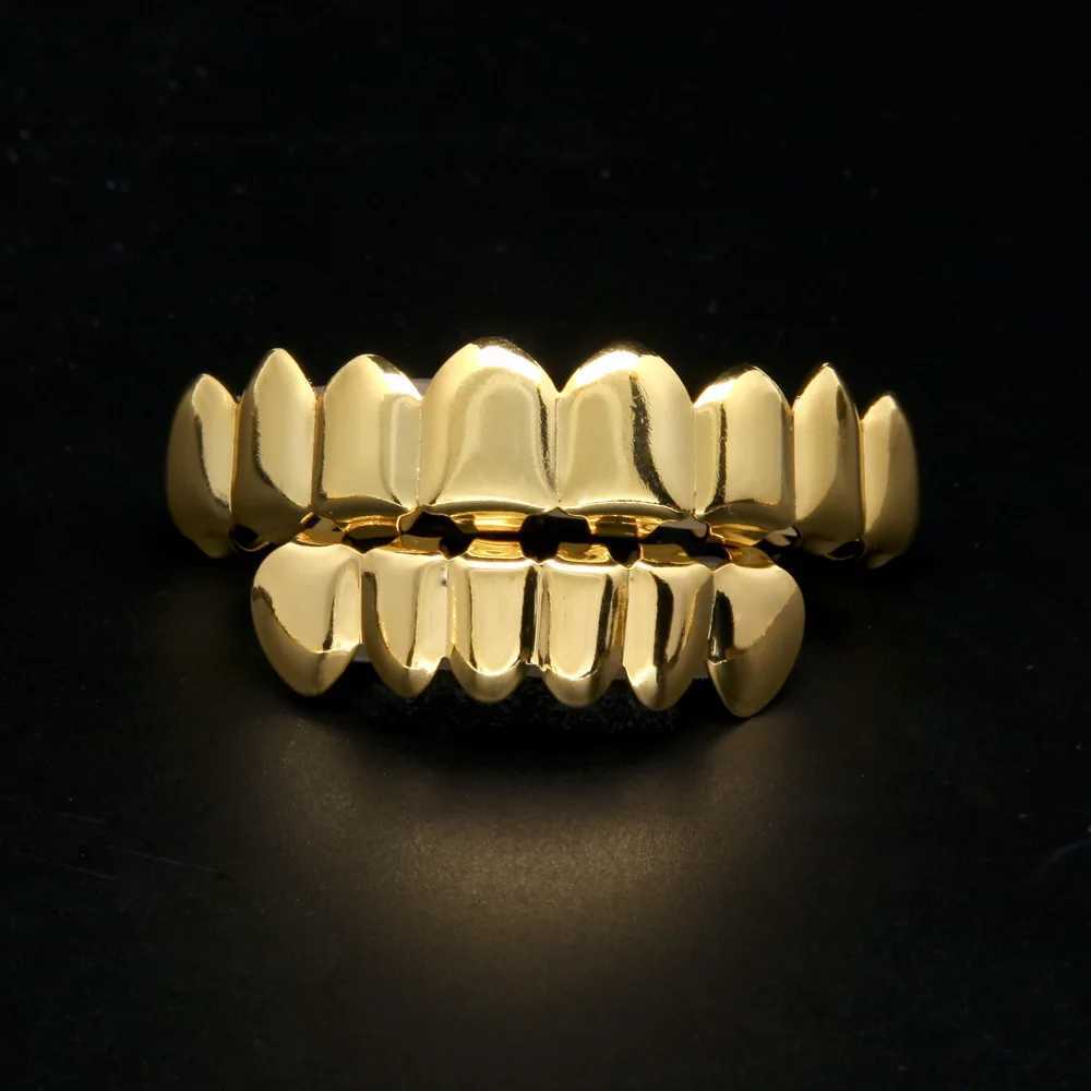 NEW Pure Bling Teeth Grillz Top Bootom Dental Mouth Punk Teeth Cs Cosplay Party Tooth Rper Hip Hop Jewelry TG029XJ241225