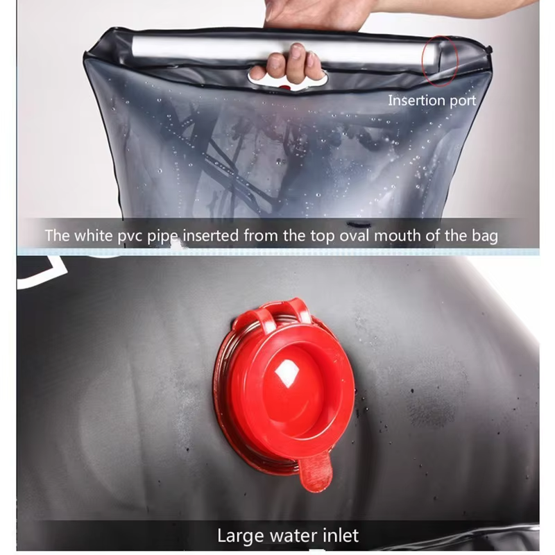Portable Solar Heated outdoor Shower camp shower bag for traveling