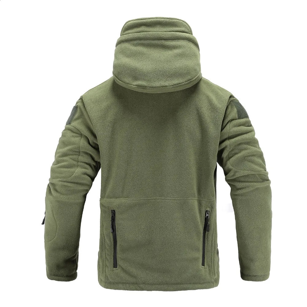 Tactical wool soft shell casual hooded jacket mens military uniform 241224