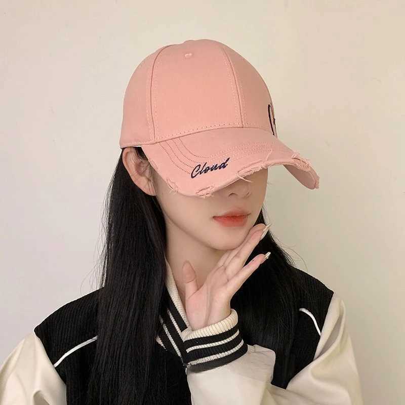 New baseball cap headband cap small and hard dome cap wide Brim sun hat couples hat W241225
