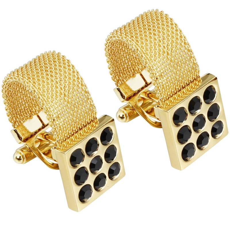 Crystal Cufflinks for men with ChainMen French Cuff ShirtFashionable Jewellery Accessories for Men for ChristmasWedding Party 241225
