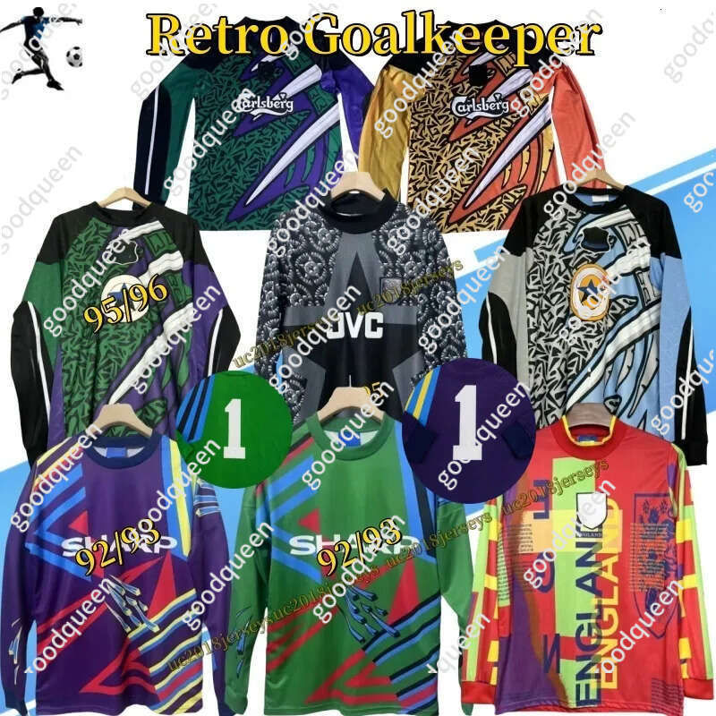 Retro Soccer Jerseys 1992 1993 1994 1995 97 Englands ASN Long Sleeves GK Jersey 92 93 95 96 MU New Classic Football Shirt Goalkeeper Jersey Long Sleeve
