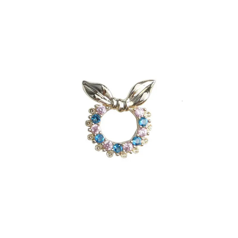10pcs Christmas Wreath Colorful Zircon Rhinestones Manicure Nail Art Parts Jewelry Decorations Nails Accessories Charms Supplies 241225
