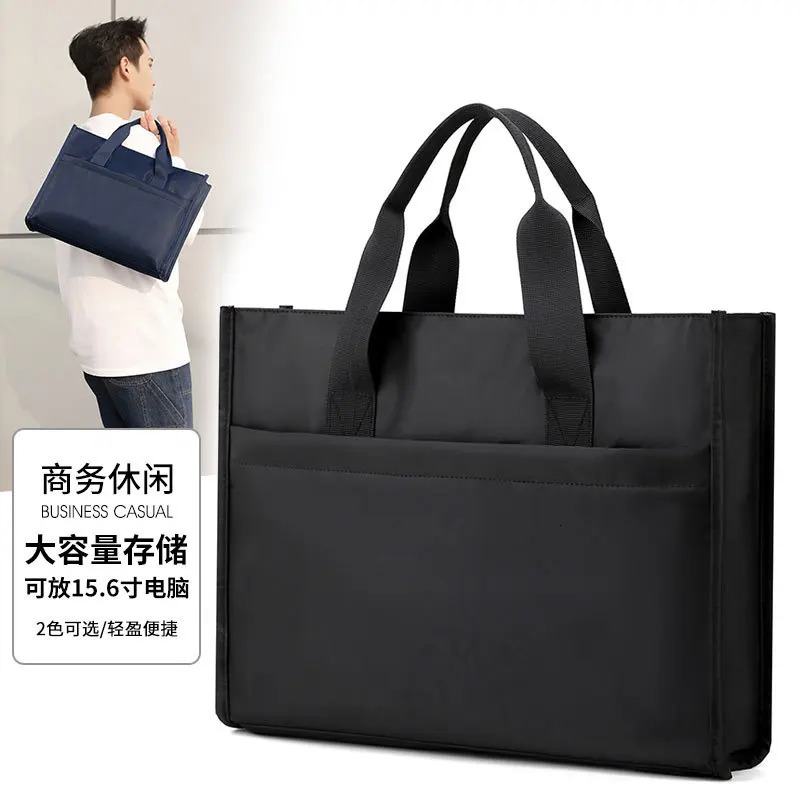 Mens Business Briefcase Leisure Shoulder Handbag Lightweight Nylon Large-capacity Computer File Bag 241225