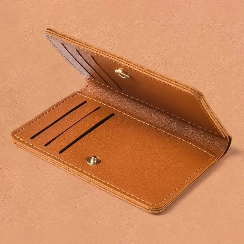 PT037,Classic Designer PU Leather Small for Men TLXT Short Simple Women's Fashion Ultra Thin Credit Card Bag Coin Purse Wallet