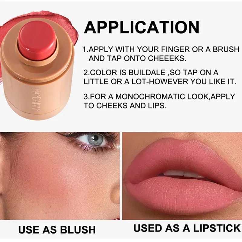 B Stick Lasting Brightens Facial Cheek Stick 3-in-1 Moisturizing Flash Lip Gloss Makeup Lip Gloss Face Rouge CosmeticsXJ241225