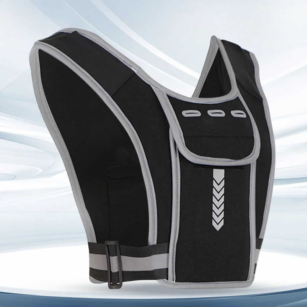 Running Backpack Reflective Vest Package Multifunctional Sports Phone Holder Water Bottle Bag Chest Pack for Outdoor Sports 241224