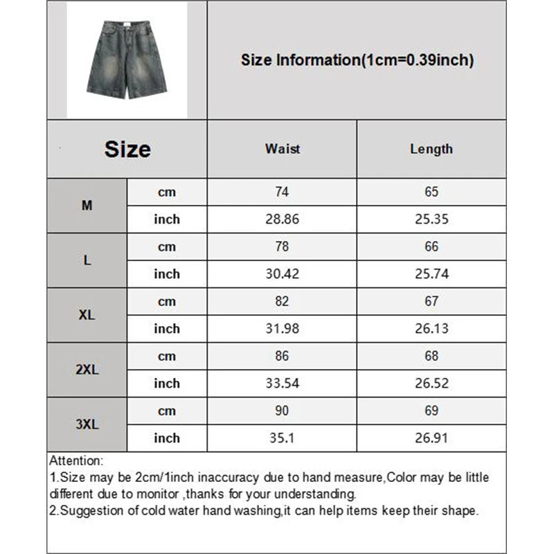 Y2K Vintage Baggy Jean Shorts Washed Wide Leg Pants Casual Barrel Jeans Denim Mens Oversized Jorts 241225