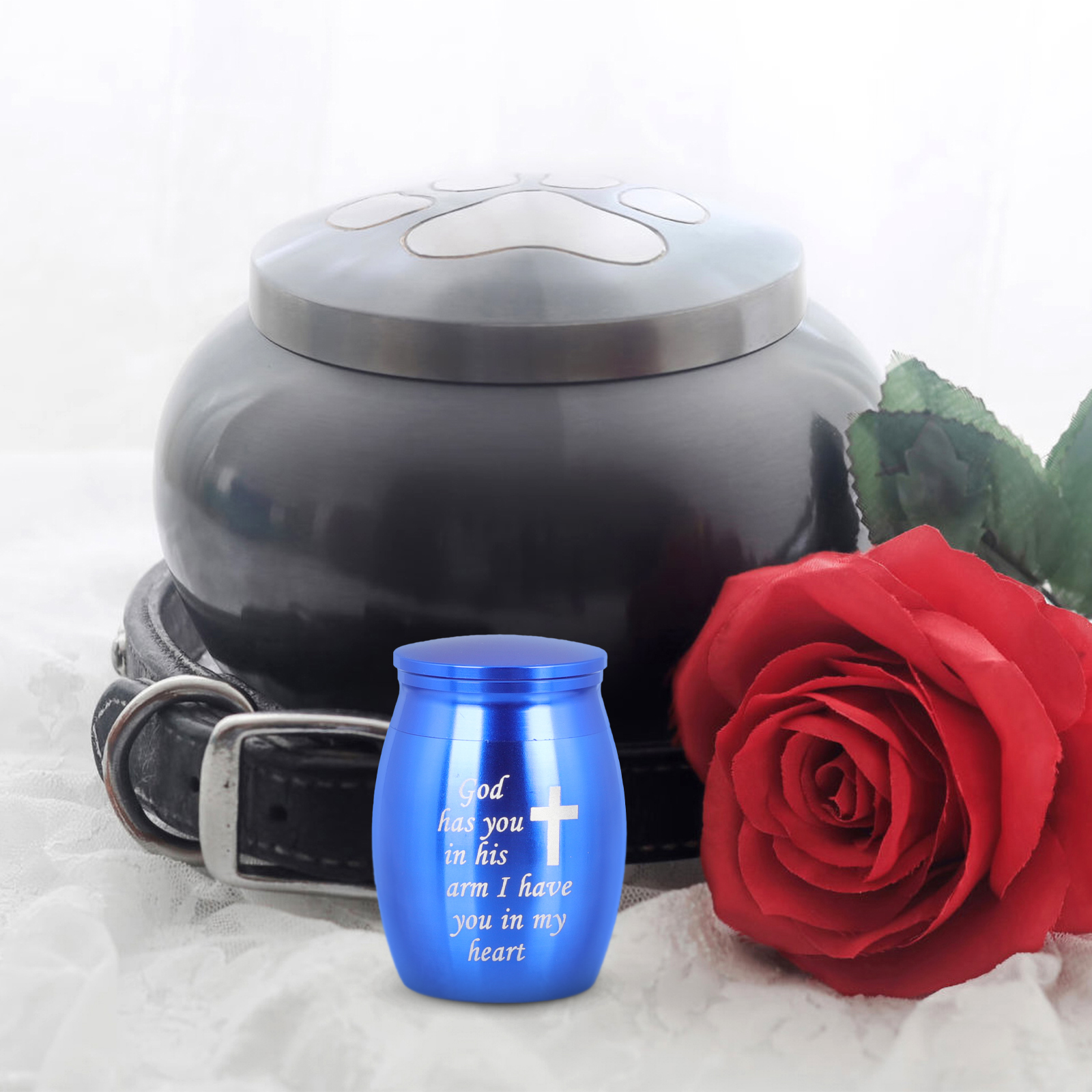 Urn Cremation Urns for Burial Dog Ashes Small Containers Black Human Decorative Baby