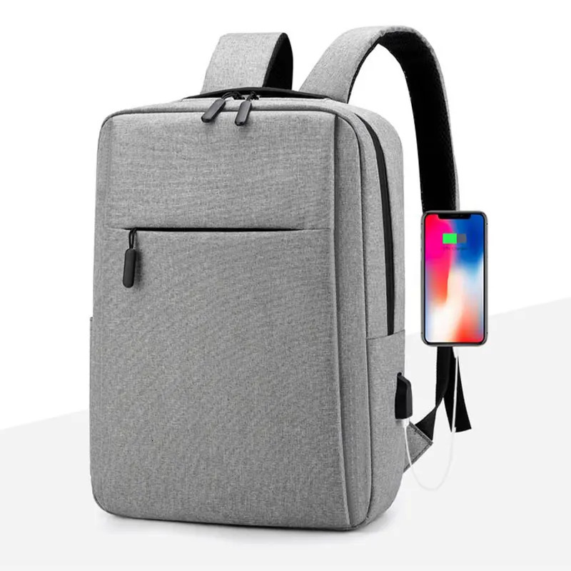 Versatile Business Bag USB Rechargeable School Bag Waterproof Laptop Bag Backpack 241225