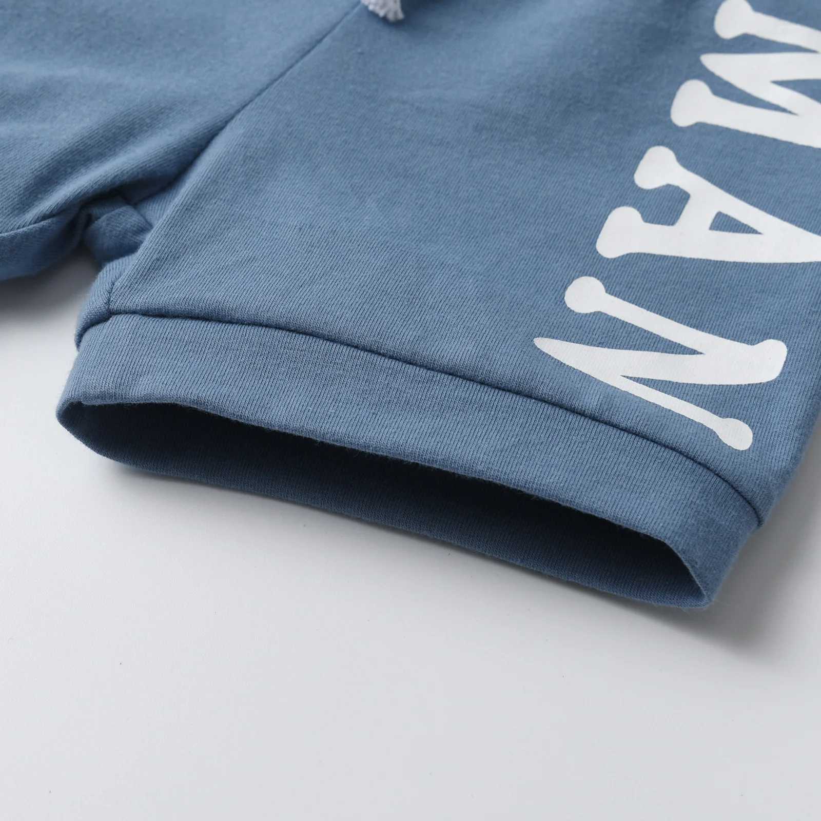 Clothing Sets 2 pieces of newborn baby mens suit thin cotton new letter printed short sleeved jumpsuit top+short sleeved summer setY241225M46A