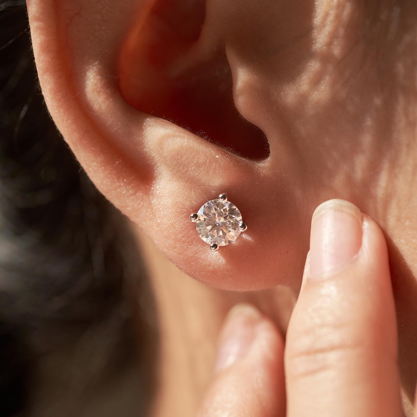 stud designer for women making of sterling sier pass dia tester vvs moissanite earrings Circular Bird Nest Cutting earring mens luxe jewelry gift