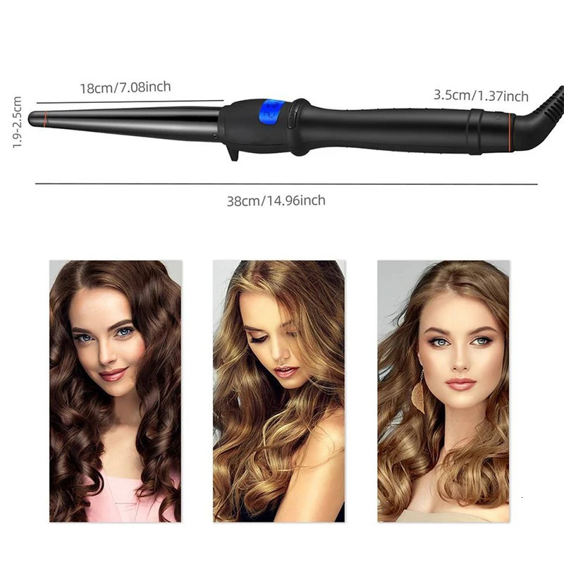 Professional Wavy Rotating Hair Curler Curling Iron Wand High Temperature Curling Wand Rotating Hair Curler 241225
