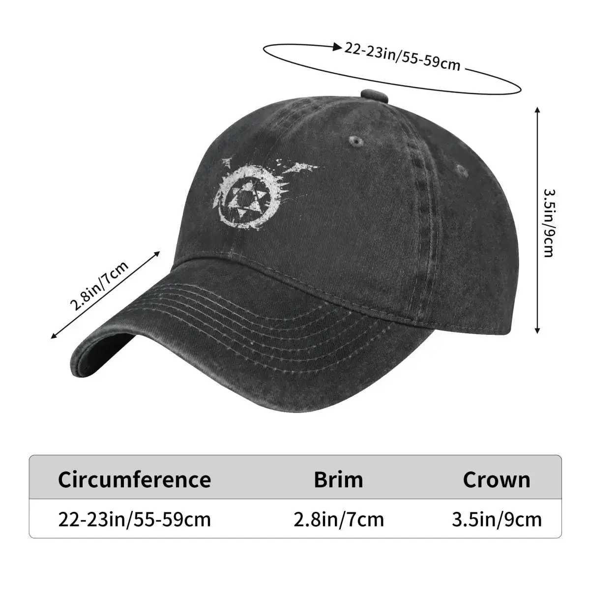 Full Metal Alchemist Anime Multi Color Hat Pea Mens Cowboy Hat Homunculus Ouroboros Baseball Hat Visor Protect Hat W241225