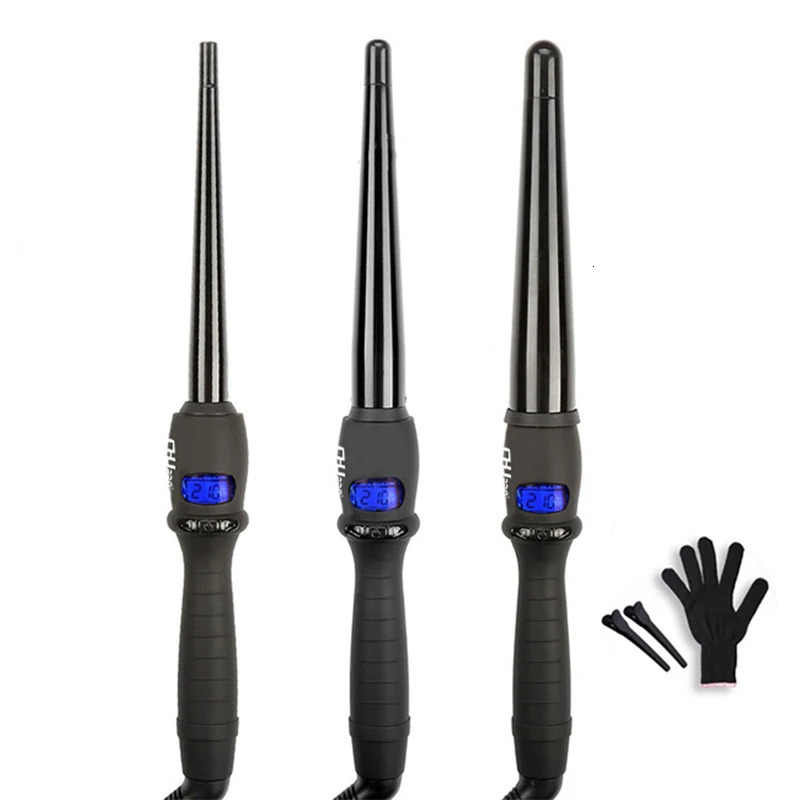 Professional Wavy Rotating Hair Curler Curling Iron Wand High Temperature Curling Wand Rotating Hair Curler 241225