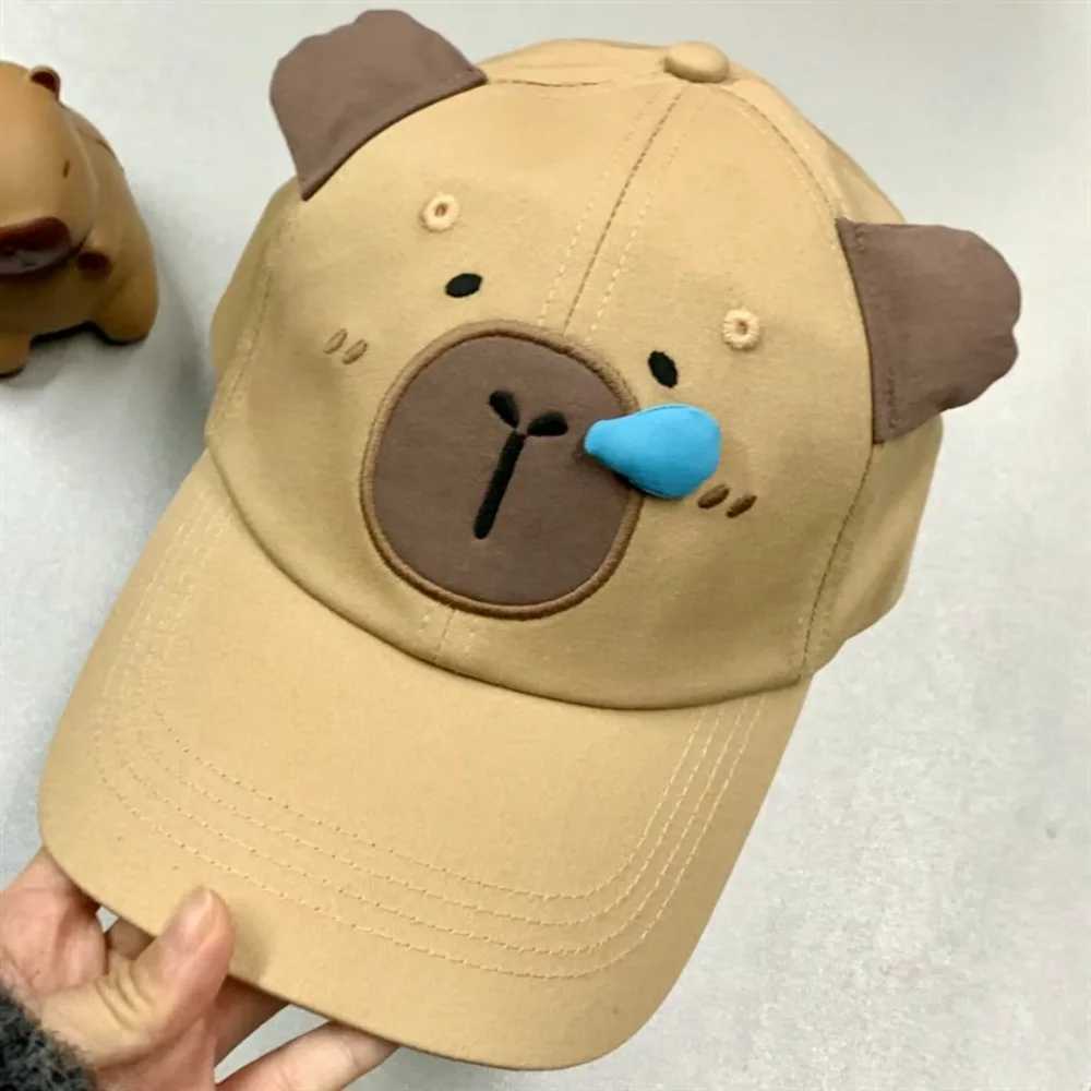 Hot Capybara Running Nose Baseball Hat Golf Hat Summer Outdoor Couple Truck Hat UV resistant Sunscreen Hat Breathable Peaked Hat W241225