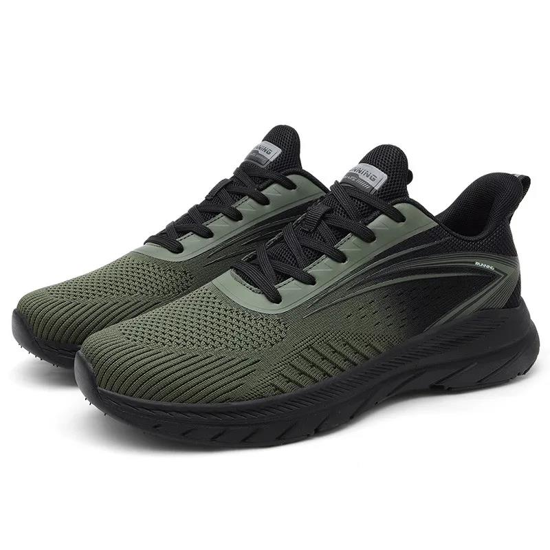 New Running Shoes Men Women Shoes leather Breathable 95 mesh, Black white bottom, wear-resistant Black Sneakers for Outdoor