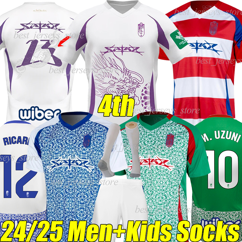 24/25 Granada CF 4th soccer jerseys M.UZUNI LUCAS BOYE WEISSMAN DIAO SANCHEZ TSITAISHVILI REINIER M.TRIGUEROS M.HONGLA MIGUEL RUBIO men kids kit socks football shirt