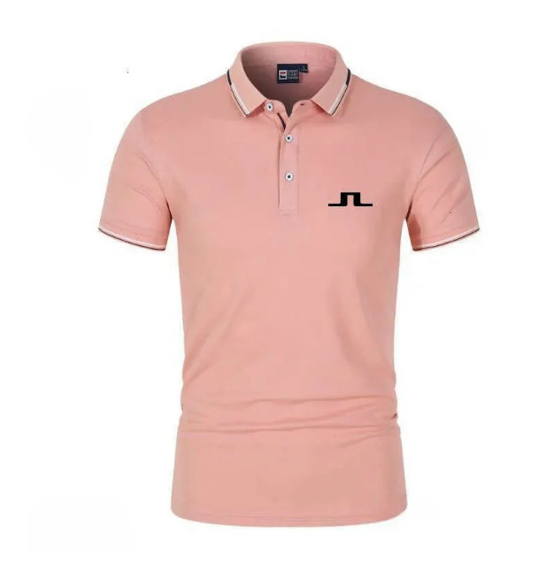 Men's Polos Golf Shirt for Men's Summer Quick Dry Breathable Polo Shirt Fashion Short Sleeve Tops J Lindeberg Golf Shirt Men's T-Shirt