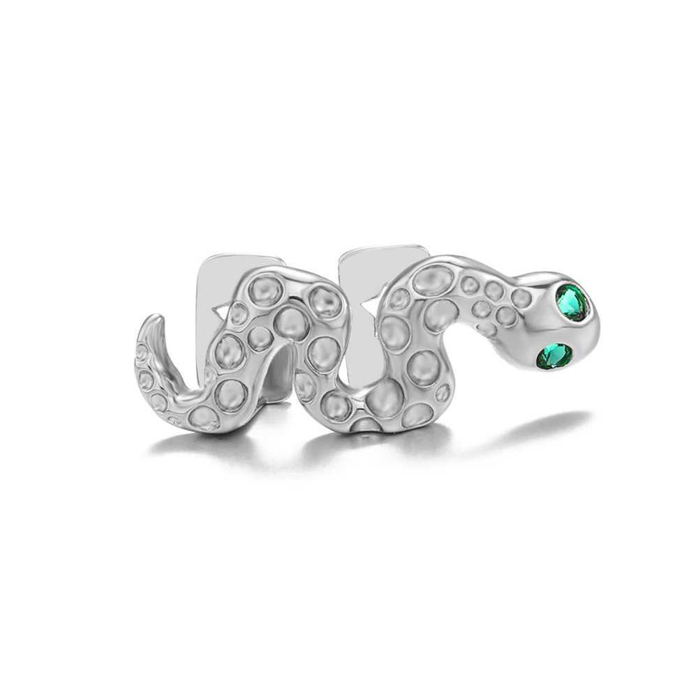 Hip Hop Snake She Bling Teeth Grillz Cs Top Bottom Charm Grills For Men Women JewelryXJ241225