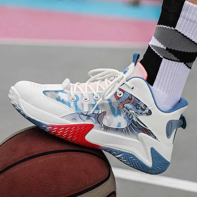 New Fi mens sports shoes student lace running shoes mesh breathable basketball shoes boys lightweight ocean sports shoes Y241225