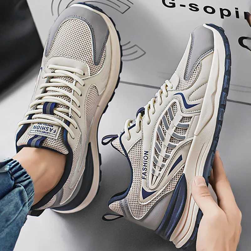 Comfortable Men Running Shoes Thick Soled Wear-resistant Summer Sneakers for Men Casual Shoes Running Male SneakersC250304