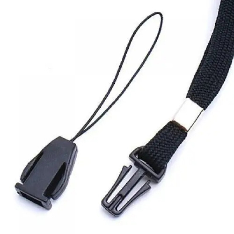 Factory Customization 16 Inch Lanyard Neck Strap/Cord Phone Charm Strap for Mp3 MP4 Cell Phone Camera USB Flash Drive ID Card--Black Accessories