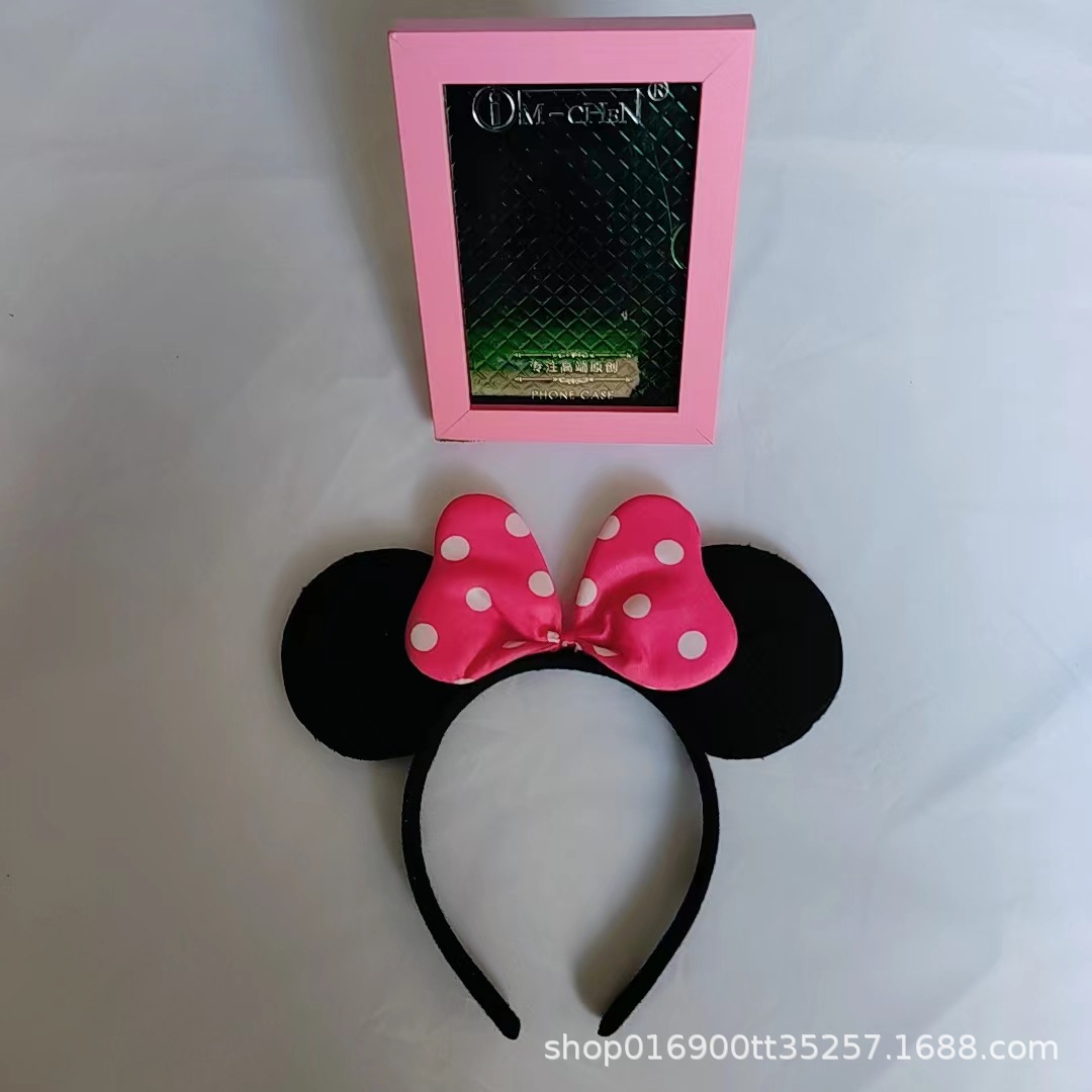 Cute headband spotted bow headband children's adult performance amusement park stall decoration hair accessories