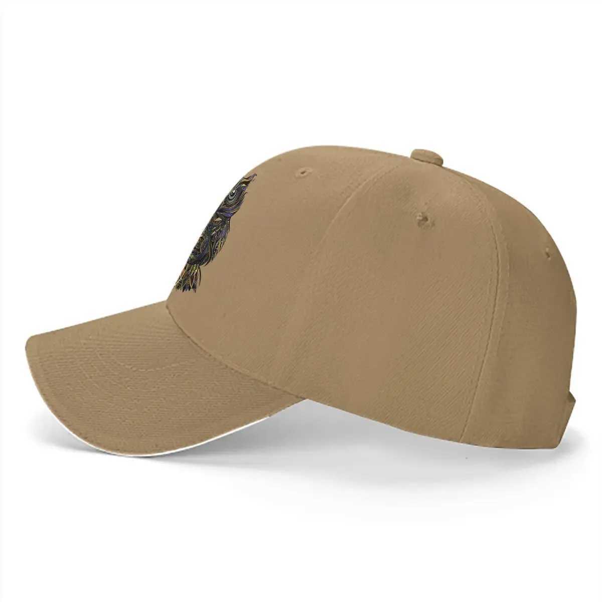 Funy Owl Multicolor Hat Peaked unisex hat great graphic design casual visual protection hat W241225