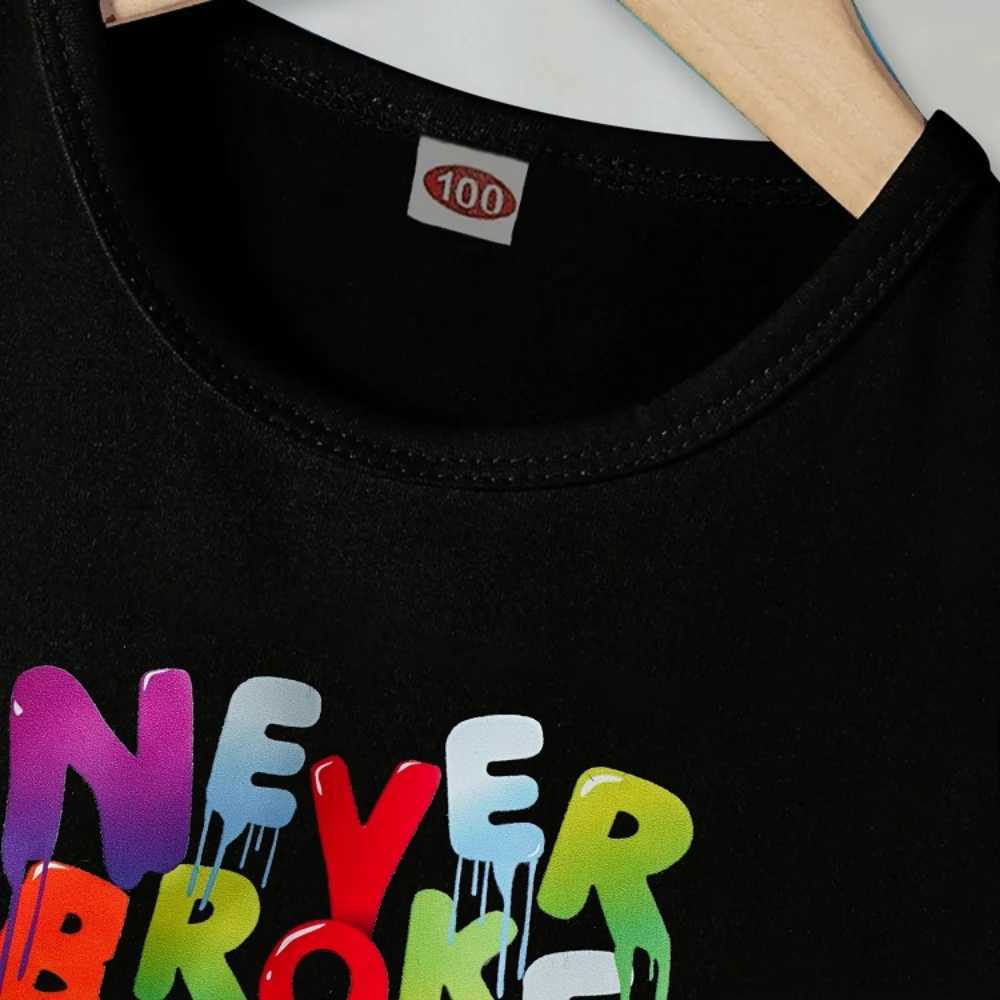 Clothing Sets Summer Baby Girls Clothes Set Fashion Letter Printed Short Sleeve T-shirts and Shorts 2pc Children Boy Top Bottom Hip Hop OutfitY2412257