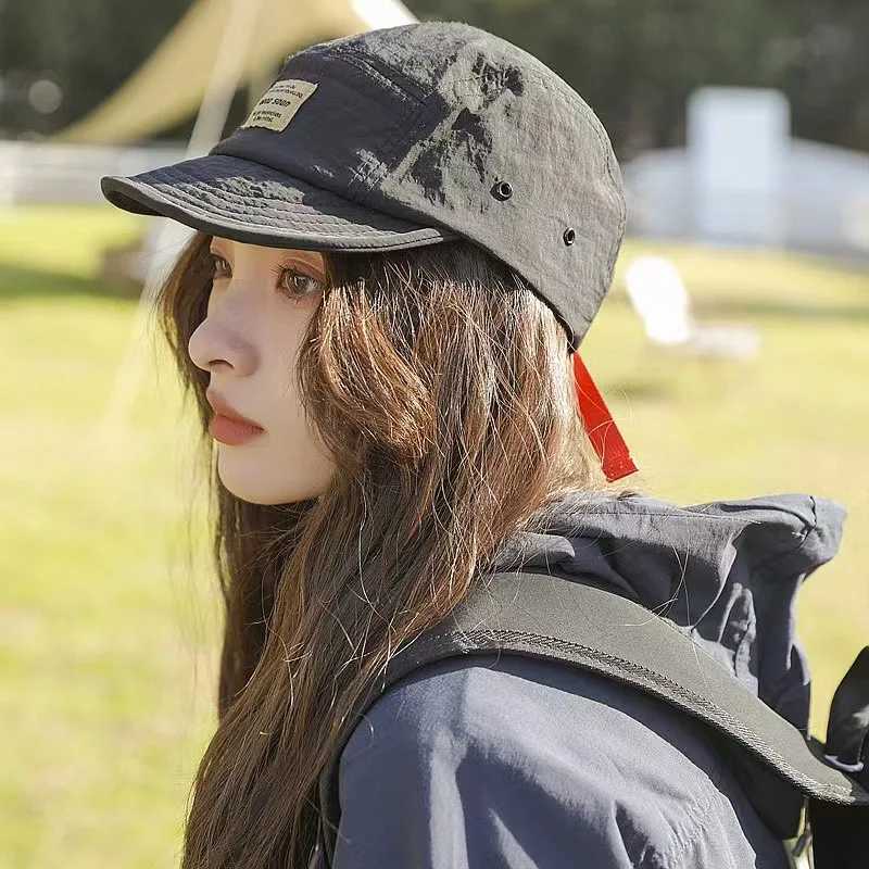 Soft top short Brim baseball cap suitable for women quick drying breathable adjustable foot cap JK sports outdoor hip-hop sun hat W241225