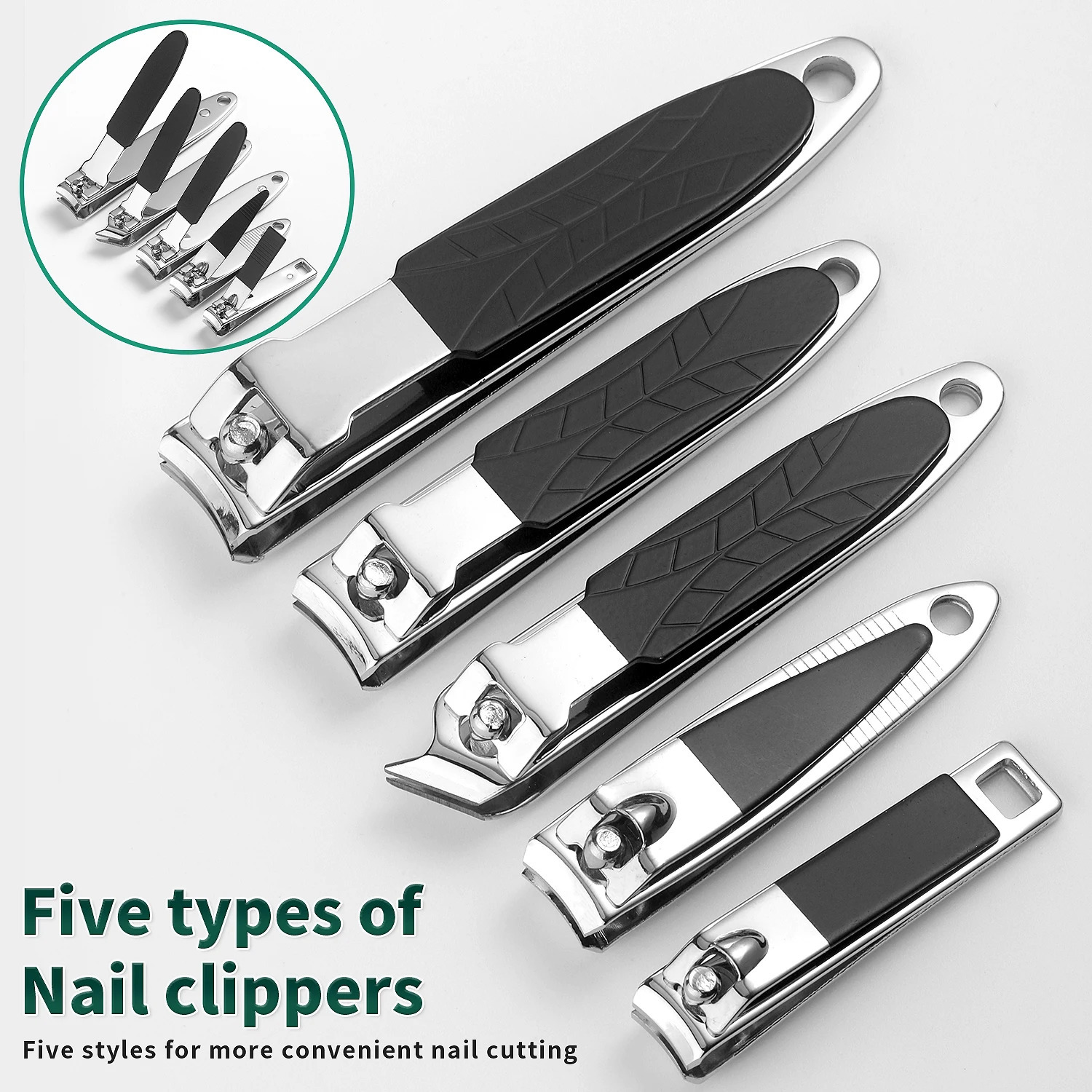 9/40 Piece in 1BlackManicure Set Pedicure Tools Set Nail Grooming Kit for Women Mens Nail Manicure Kit Foot Hand Care Kit Na 241225