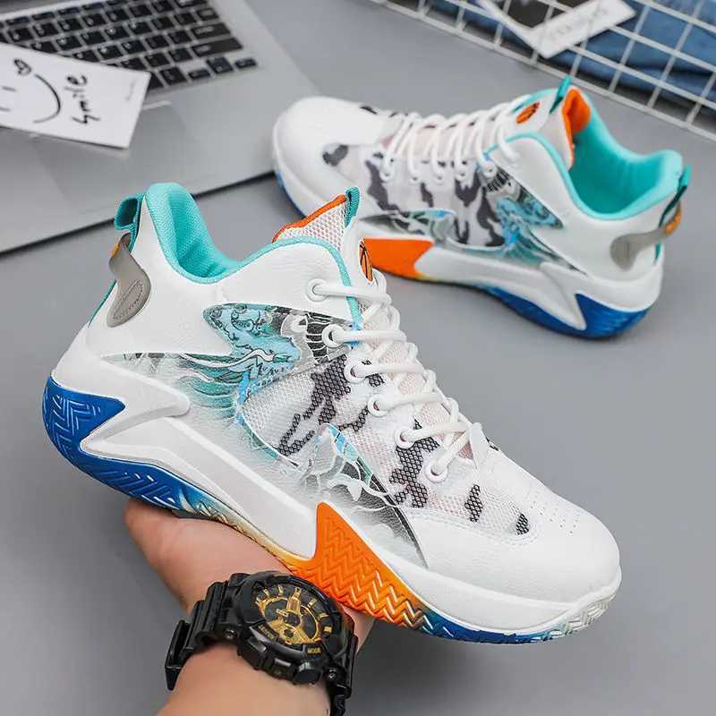New Fi mens sports shoes student lace running shoes mesh breathable basketball shoes boys lightweight ocean sports shoes Y241225