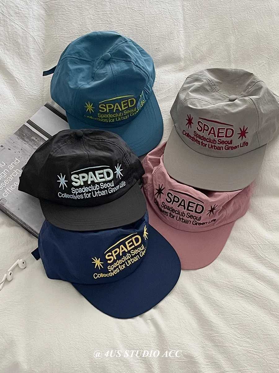 Flat Brim Peaked Cap Womens Korean Style Summer Quick Dry Soft Top Lover Wild Trend Brand Hip Hop Baseball Hat Mens Style W241225