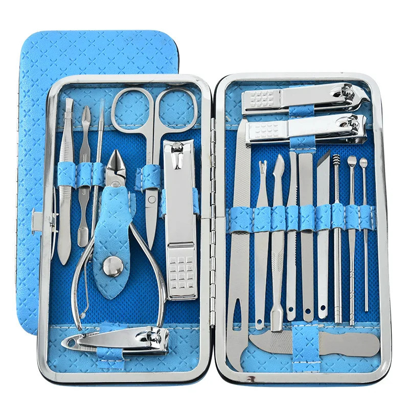 19pcs/set Pruning Nail Clippers Cutting Pliers Set Single Nail Groove Pedicure Inflammation Dead Skin Clipper Tool Home Tool 241225