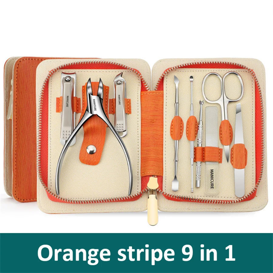 Arrivals Manicure Set Pedicure Sets Nail Clipper Stainless Steel Professional Nail Cutter Tools with Travel Case Kit 241225